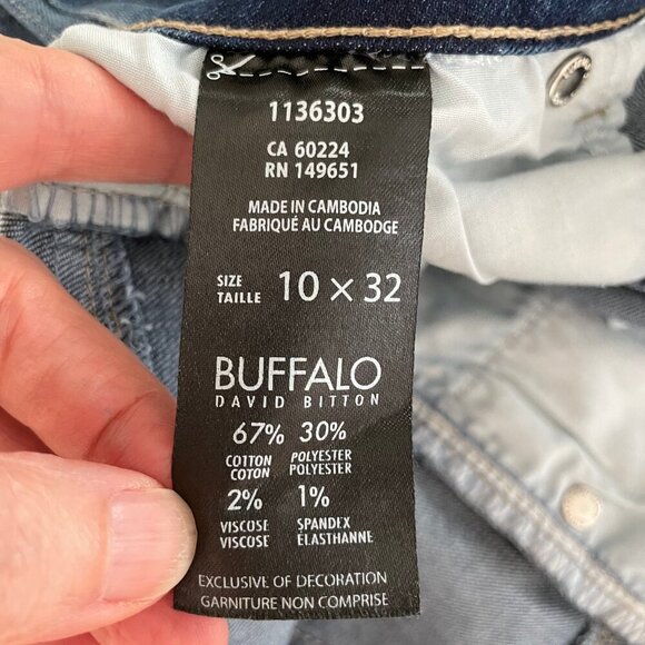 Buffalo David Bitton Boulevard Slim Fit MRise Cotton Blend Jeans Sz 10 x 32 NWT - Picture 11 of 12